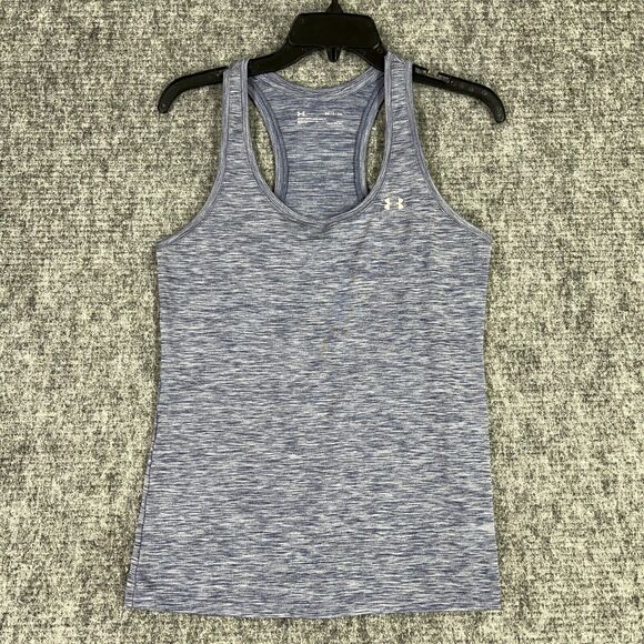 Under Armour Tank Top Women's Small Metallic Gray Loose Scoop Neck Activewear‎ - Picture 1 of 7